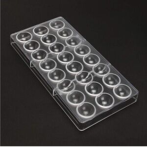 Clear plastic chocolate mold